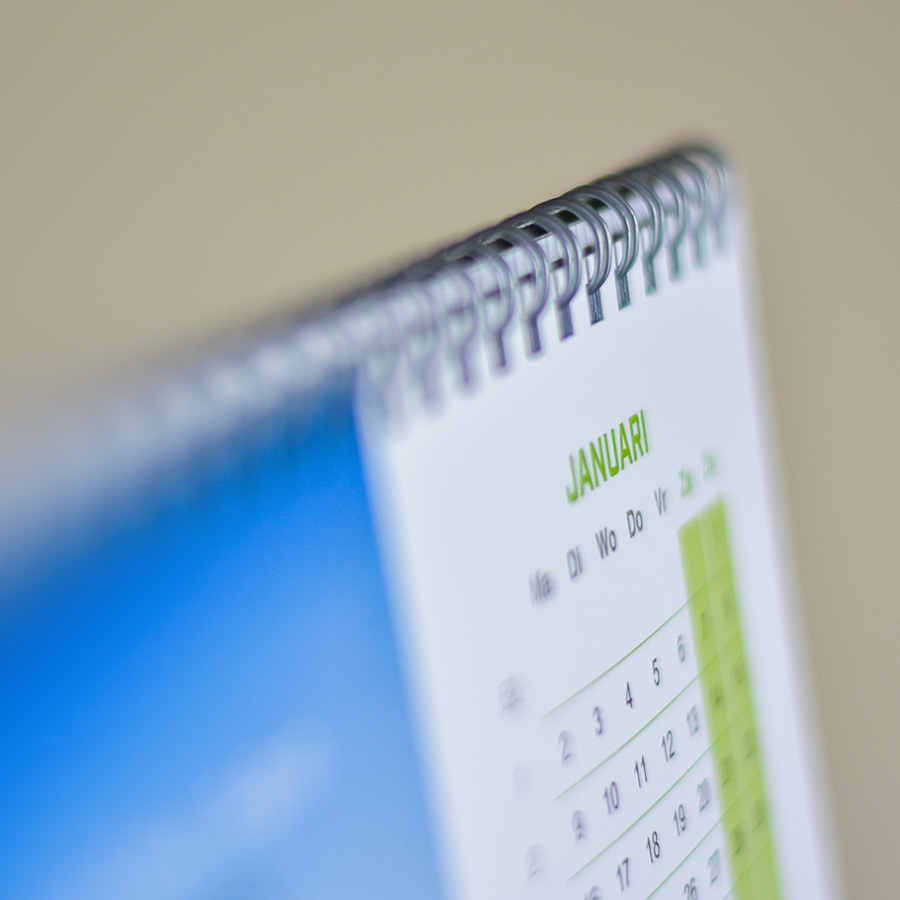close-up foto van een bureaukalender